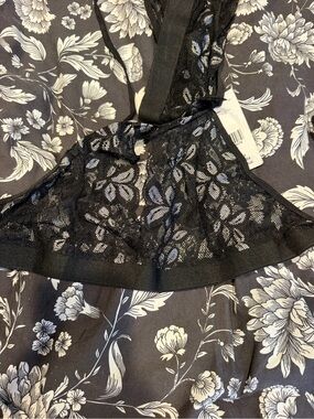Popsi Lingerie Black Two Tone Halter Bralette 3 Piece Set